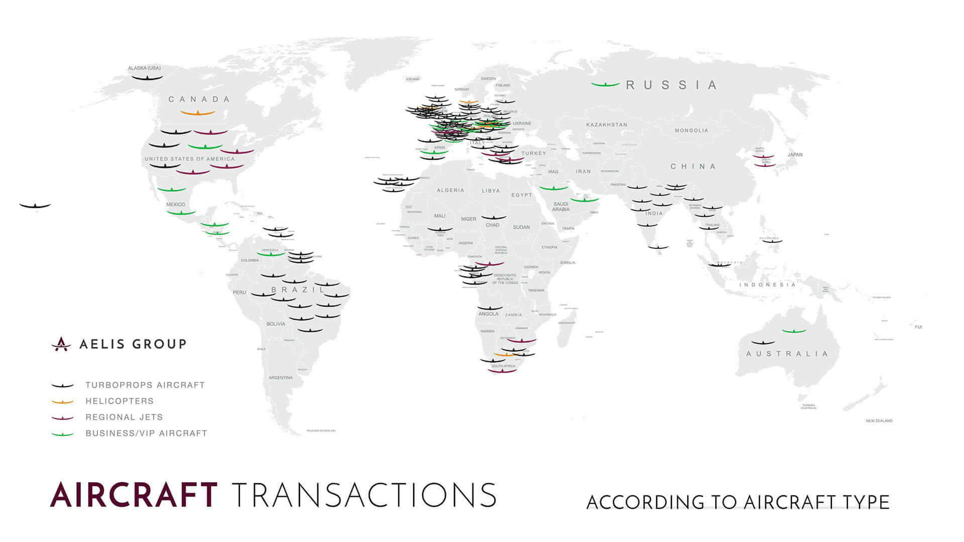 Aircraft Transactions Map